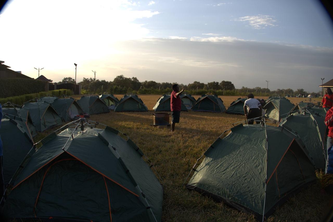 GIANTS Teen Camp tents set up at the campsite